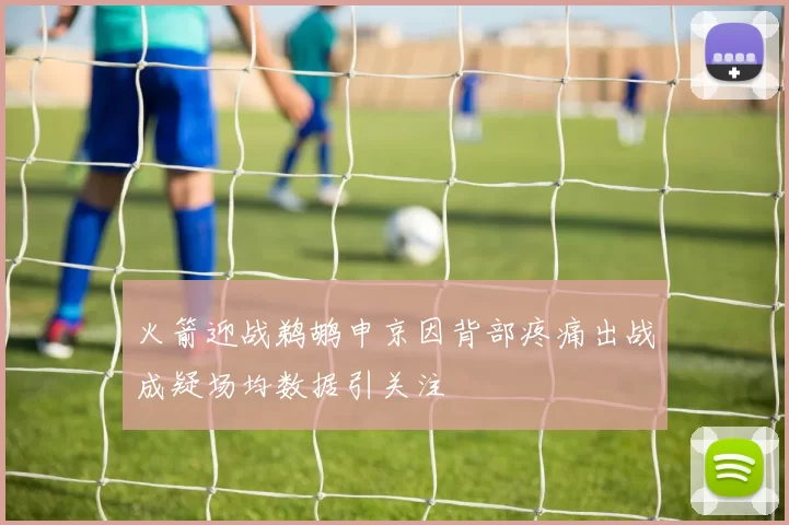 火箭迎战鹈鹕申京因背部疼痛出战成疑场均数据引关注